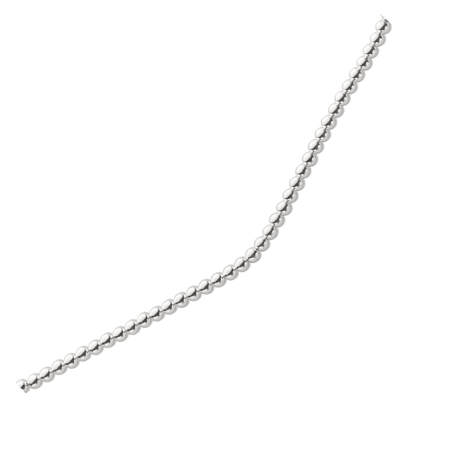 Silver Super Light Bead Chain - Fine Necklace - Certified Authentic - Swiss Made - UK Stock – Luxury Jewellery by Impe